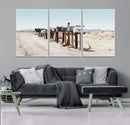 Desert Mailboxes Canvas Print – Framed Minimal Western