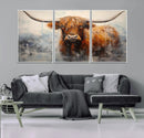 Scottish Highland Wall Art Canvas Print, Framed Longhorn Art by MyGreatCanvas | Canvas Wall Art Prints | Photo Prints & Wall Decor