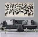 Wild Horse Stampede Wall Art Canvas Print – Monochrome by MyGreatCanvas | Canvas Wall Art Prints | Photo Prints & Wall Decor