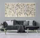 Wild Horse Stampede Wall Art Canvas Print – Monochrome by MyGreatCanvas | Canvas Wall Art Prints | Photo Prints & Wall Decor
