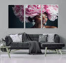 Black Beauty Petal Crown Wall Art Canvas Print – Floral by MyGreatCanvas | Canvas Wall Art Prints | Photo Prints & Wall Decor
