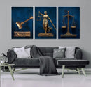 Lady Justice Wall Art Canvas Print – Elegant Gold Legal by MyGreatCanvas | Canvas Wall Art Prints | Photo Prints & Wall Decor