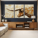 Rustic Longhorn Bull Wall Art Canvas Print – Vintage Western by MyGreatCanvas | Canvas Wall Art Prints | Photo Prints & Wall Decor