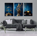 Lady Justice Wall Art Canvas Print – Elegant Gold Legal by MyGreatCanvas | Canvas Wall Art Prints | Photo Prints & Wall Decor