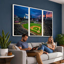 Target Field Wall Art Canvas Print – Baseball Stadium Scene,