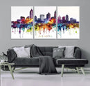 Atlanta Skyline Wall Art Canvas Print – Framed Colorful
