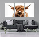 Scottish Highland Cow Canvas Print, Framed Highland Cow