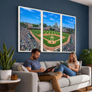 Wrigley Field Baseball Stadium Canvas Wall Art – Packed