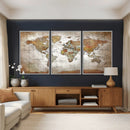 Vibrant Watercolor World Map Canvas Wall Art – Framed Travel by MyGreatCanvas | Canvas Wall Art Prints | Photo Prints & Wall Decor