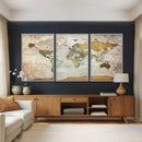 Personalized World Map Canvas Print – Colorful Watercolor by MyGreatCanvas | Canvas Wall Art Prints | Photo Prints & Wall Decor