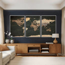 Vintage World Map Canvas Wall Art – Framed Travel Map for by MyGreatCanvas | Canvas Wall Art Prints | Photo Prints & Wall Decor