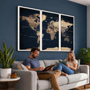 World Map Canvas Print – Detailed Map of the World Wall Art
