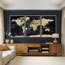 Framed Large World Map Wall Art Canvas Print for Living Room by MyGreatCanvas | Canvas Wall Art Prints | Photo Prints & Wall Decor