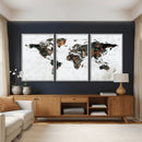 Large World Map Canvas Print – Framed Travel Map Wall Art