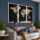 World Map Wall Art Print – Detailed Map of the World Wall