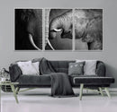 Elephant Family Wall Art Canvas, Framed Elephant Family by MyGreatCanvas | Canvas Wall Art Prints | Photo Prints & Wall Decor