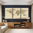 Extra Large World Map Canvas Print – Detailed Map of the by MyGreatCanvas | Canvas Wall Art Prints | Photo Prints & Wall Decor