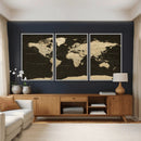 World Map Canvas Print – Framed World Map Wall Art for