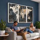 World Map Canvas Print – Detailed Map of the World Wall Art