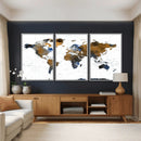 Colorful Watercolor World Map Canvas Wall Art – Framed by MyGreatCanvas | Canvas Wall Art Prints | Photo Prints & Wall Decor