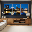 Austin Skyline Wall Art Canvas Print, Austin Downtown Night by MyGreatCanvas | Canvas Wall Art Prints | Photo Prints & Wall Decor