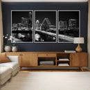 Austin Skyline Wall Art Canvas Print, Austin Downtown Night by MyGreatCanvas | Canvas Wall Art Prints | Photo Prints & Wall Decor