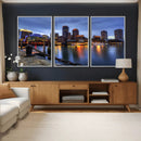 Boston Wall Art Canvas Print, Boston City Downtown Night by MyGreatCanvas | Canvas Wall Art Prints | Photo Prints & Wall Decor