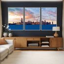 Chicago Wall Art Canvas Print - Chicago City Downtown Night by MyGreatCanvas | Canvas Wall Art Prints | Photo Prints & Wall Decor