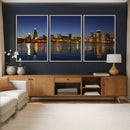 Chicago Wall Art Canvas Print - Chicago City Downtown Night by MyGreatCanvas | Canvas Wall Art Prints | Photo Prints & Wall Decor