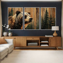 Grizzly Bear Wall Art Canvas Print, Rustic Wildlife Bear by MyGreatCanvas | Canvas Wall Art Prints | Photo Prints & Wall Decor