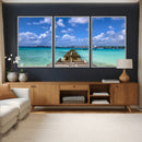 Caribbean Ocean Pier Seascape Wall Art Canvas Print, by MyGreatCanvas | Canvas Wall Art Prints | Photo Prints & Wall Decor