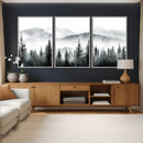 Misty Pine Forest Mountain Landscape Wall Art Canvas Print by MyGreatCanvas | Canvas Wall Art Prints | Photo Prints & Wall Decor