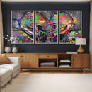 Graffiti Football Helmets Wall Art Canvas Print, Urban by MyGreatCanvas | Canvas Wall Art Prints | Photo Prints & Wall Decor