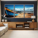 Fishing Boats Wall Art Canvas Print, Coastal Boat Beach by MyGreatCanvas | Canvas Wall Art Prints | Photo Prints & Wall Decor