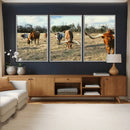 Texas Longhorn Wall Art Canvas Print, Western Ranch Cattle by MyGreatCanvas | Canvas Wall Art Prints | Photo Prints & Wall Decor