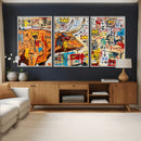 Basquiat Style Bull Graffiti Wall Art Canvas Print, Street by MyGreatCanvas | Canvas Wall Art Prints | Photo Prints & Wall Decor