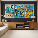 Basquiat Style Bird Bull Graffiti Wall Art Canvas Print, by MyGreatCanvas | Canvas Wall Art Prints | Photo Prints & Wall Decor