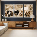 Western Longhorn Herd Wall Art Canvas Print, Sepia Texas by MyGreatCanvas | Canvas Wall Art Prints | Photo Prints & Wall Decor