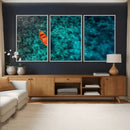 Turquoise Ocean Boat Wall Art Canvas Print by MyGreatCanvas | Canvas Wall Art Prints | Photo Prints & Wall Decor