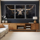 Abstract Longhorn Bull Wall Art Canvas Print – Rustic by MyGreatCanvas | Canvas Wall Art Prints | Photo Prints & Wall Decor