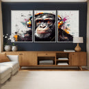 Dj Monkey Wall Art Canvas Print – Colorful Pop Art Banksy by MyGreatCanvas | Canvas Wall Art Prints | Photo Prints & Wall Decor