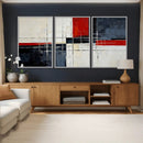 Navy Red Abstract Wall Art Canvas Print, Modern Luxury by MyGreatCanvas | Canvas Wall Art Prints | Photo Prints & Wall Decor