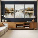 Neutral Abstract Lake Landscape Wall Art Canvas Print by MyGreatCanvas | Canvas Wall Art Prints | Photo Prints & Wall Decor