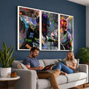 Graffiti Baseball Player Street Art Wall Art Canvas Print