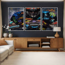 Graffiti American Football Player Street Art Wall Art Canvas by MyGreatCanvas | Canvas Wall Art Prints | Photo Prints & Wall Decor