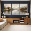Neutral Abstract River Landscape Wall Art Canvas Print by MyGreatCanvas | Canvas Wall Art Prints | Photo Prints & Wall Decor