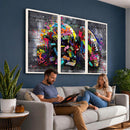 Graffiti American Football Helmet Street Art Wall Art Canvas