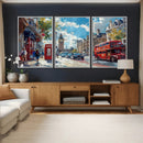 London City Street Wall Art Canvas Print, Big Ben & Red Bus by MyGreatCanvas | Canvas Wall Art Prints | Photo Prints & Wall Decor