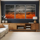 Black Orange Abstract Wall Art Canvas Print Modern Textured by MyGreatCanvas | Canvas Wall Art Prints | Photo Prints & Wall Decor