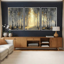 Abstract Birch Forest Wall Art Canvas Print – Modern Gold by MyGreatCanvas | Canvas Wall Art Prints | Photo Prints & Wall Decor